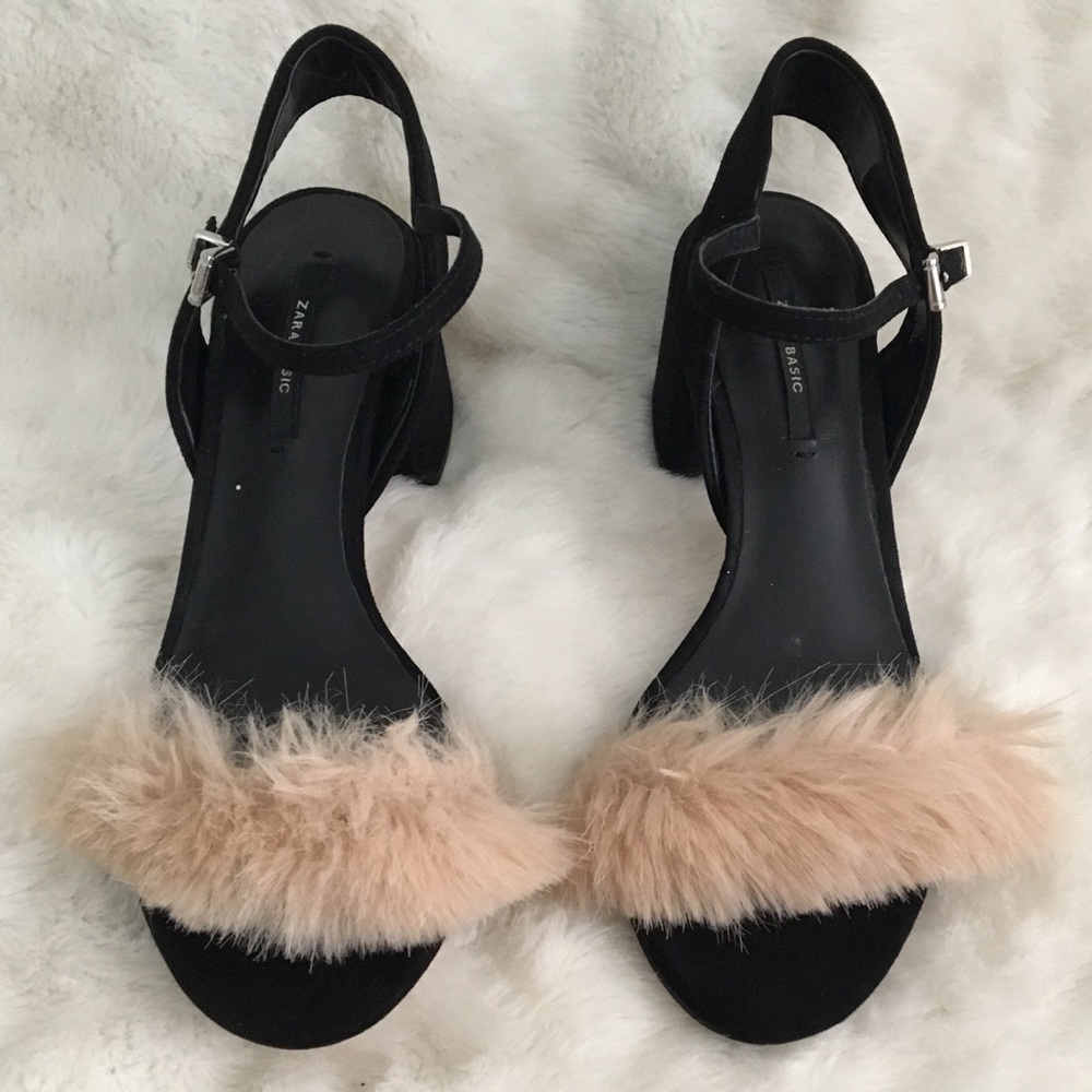 Zara fur heels